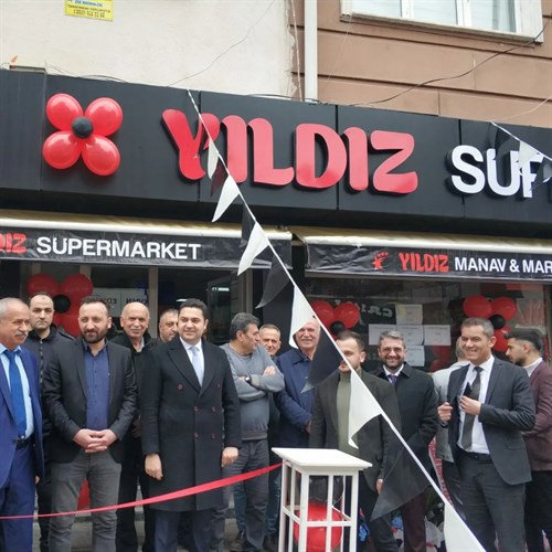 Kaymakamımız Sayın Tarık Buğra SEYHAN, Mustafa YILDIZ' ın ilçemizde hizmete sunmuş olduğu Yıldız Süpermarket' in açılışına katıldı.