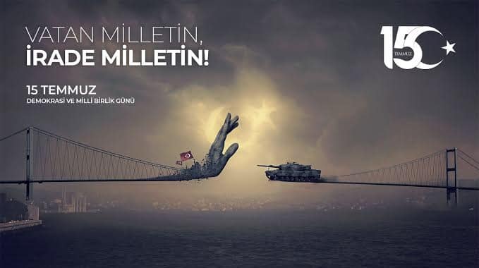 Kaymakamımız Sayın Emre ÇÖMEN’in "15 Temmuz Demokrasi ve Milli Birlik Günü" mesajı;